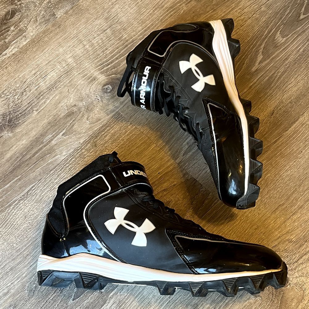Under Armour Pro Sport Football Cleats Black White‎ Mens 13 UK 12 EU 47.5